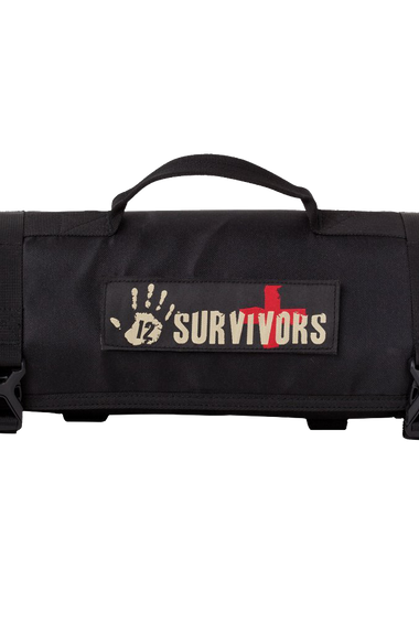 12 Survivors First Aid Rollup Kit Black