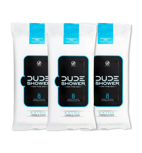 Dude Shower Body Wipes Unscented Naturally Soothing Aloe And Hypoallergenic