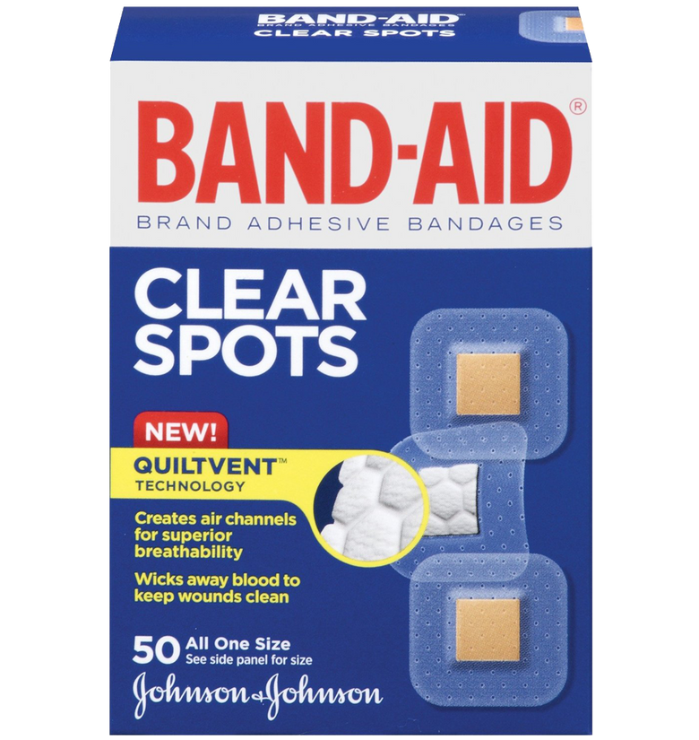 Band-Aid Brand Adhesive Bandages Clear Spots 50 Count