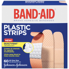 Band-Aid Brand Adhesive Bandages Plastic Strips Assorted 60 Count
