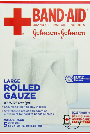 Band-Aid First Aid Covers Kling Large Rolled Gauze 5 Count