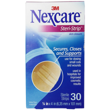 Nexcare Steri-Strip Skin Closure 1-4 X 4 Inches 30 Count